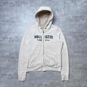 Y2K Hollister White Zip Up Jacket